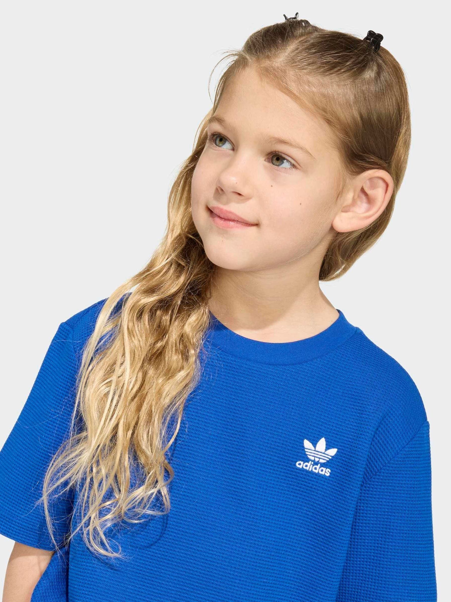 Buy adidas Originals Dark Blue Oversized Waffle Short T-Shirt