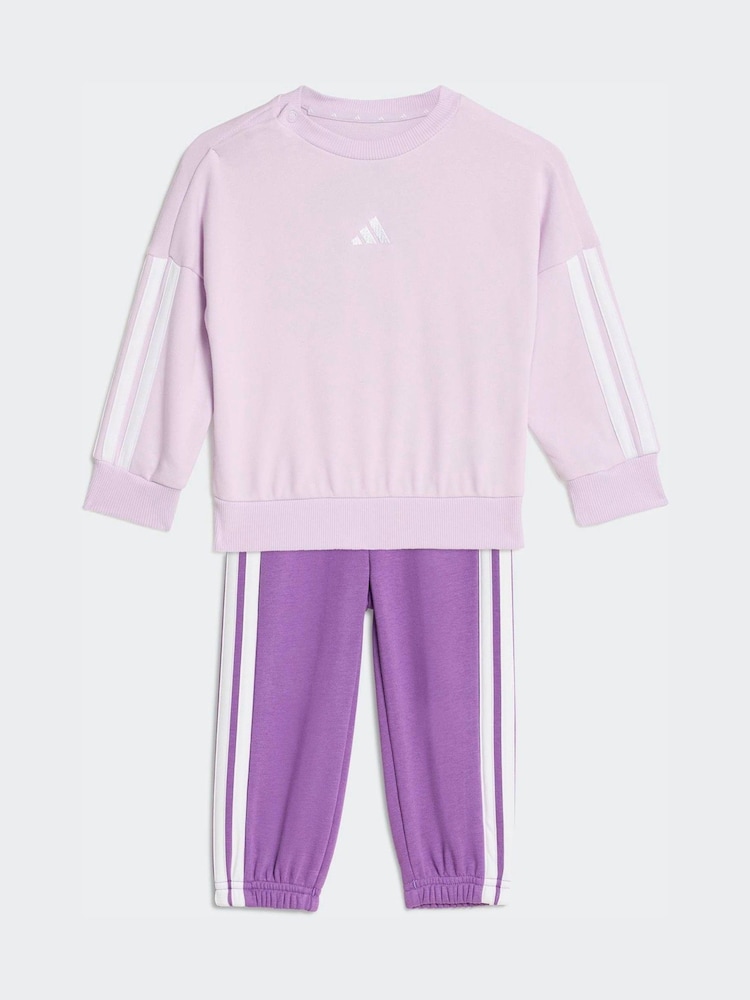adidas Purple Essentials Top  and Joggers Infant Set - Image 1 of 6