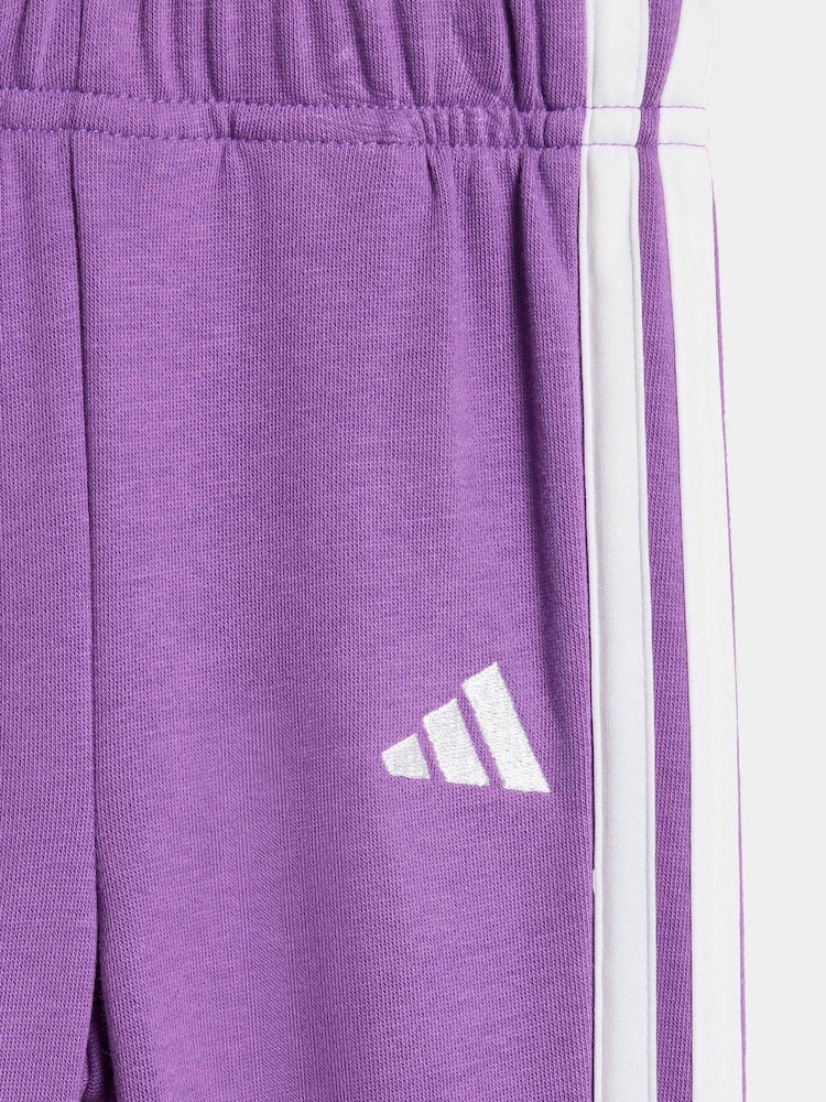 adidas Purple Essentials Top  and Joggers Infant Set - Image 6 of 6
