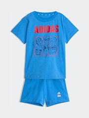 adidas Marvel Avengers T-Shirt and Shorts Infant Set - Imaginea 1 din 7