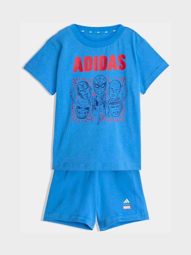adidas Marvel Avengers T-Shirt and Shorts Infant Set - Imaginea 1 din 7