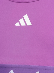 adidas Purple TECHFIT React Kids Bra - Image 5 of 5