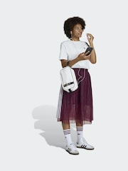 adidas Originals Red Mesh Midi Skirt - Image 3 of 6