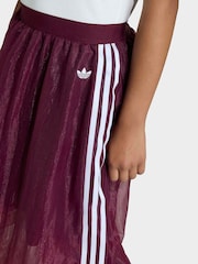 adidas Originals Red Mesh Midi Skirt - Image 5 of 6