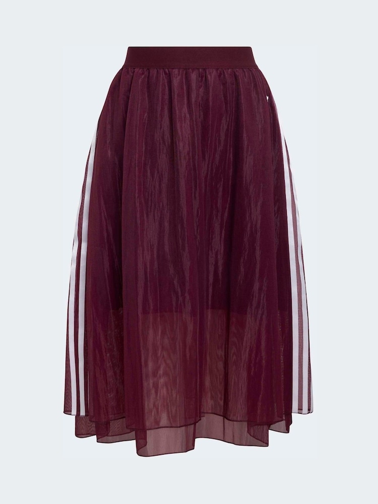 adidas Originals Red Mesh Midi Skirt - Image 6 of 6