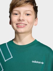 adidas Originals Green Blocked Logo Oversized T-Shirt - Image 4 of 6