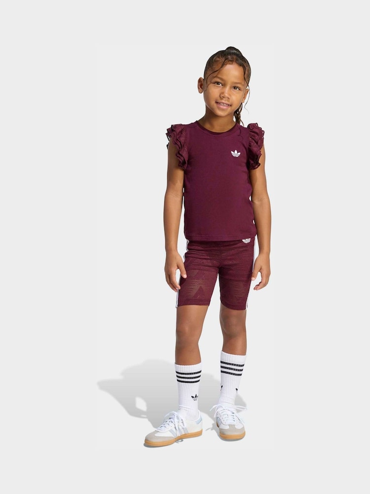 adidas Originals Red Frill Top & shorts Little Kids Set - Image 1 of 8 adidas Originals Red Frill Top & shorts Little Kids Set - Image 1 of 8