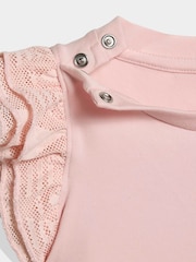 adidas Originals Pink Frill T-Shirt and Cycling Leggings Infant Set - Image 6 of 8