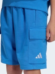 adidas Light Blue Essentials Kids Cargo Shorts - Image 5 of 6