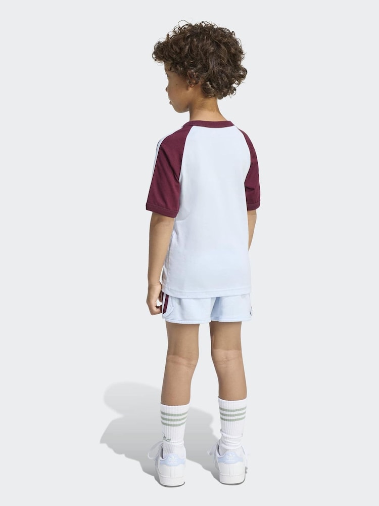 adidas Originals Blue T-Shirt and Sprinter Shorts Set - Image 2 of 10