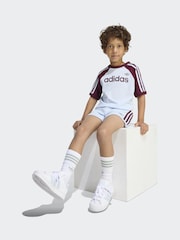 adidas Originals Blue T-Shirt and Sprinter Shorts Set - Image 3 of 10