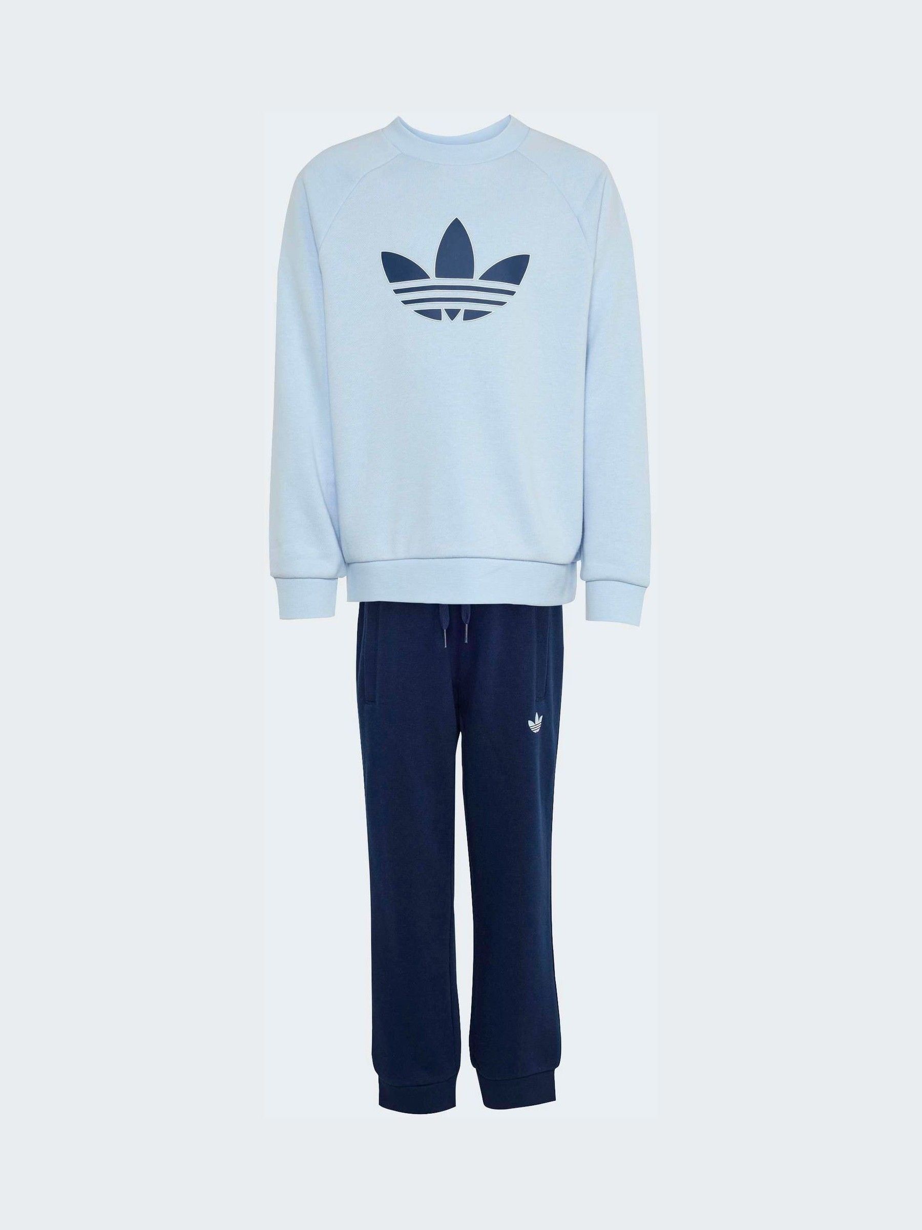 Buy adidas Originals Light Blue Trefoil Oversized Sweatshirt