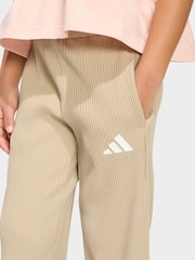 adidas Pink Peplum T-Shirt and Wide Rib Jogger Little Kids Set - Image 5 of 8