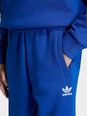 adidas Originals Blue Fleece Joggers Kids - Image 4 of 6