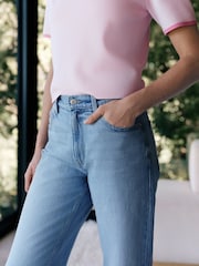 Bleach Blue Authentic High Rise City Straight Leg Jeans - Image 4 of 9