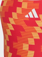 adidas Red Printed Swimsuit - Image 3 of 5