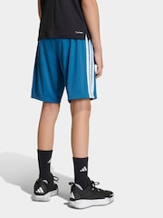 adidas Blue Train Essentials 3 Stripes Shorts - Image 2 of 6