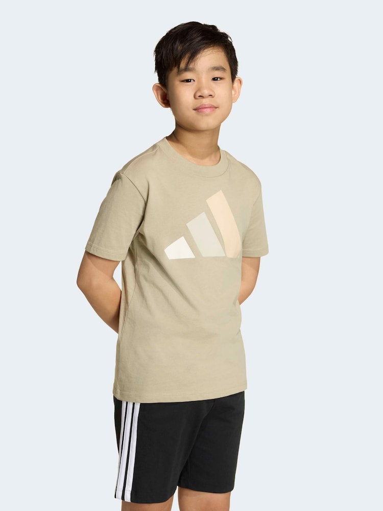 adidas Brown Essentials Kids T-Shirt - Image 1 of 6 adidas Brown Essentials Kids T-Shirt - Image 1 of 6