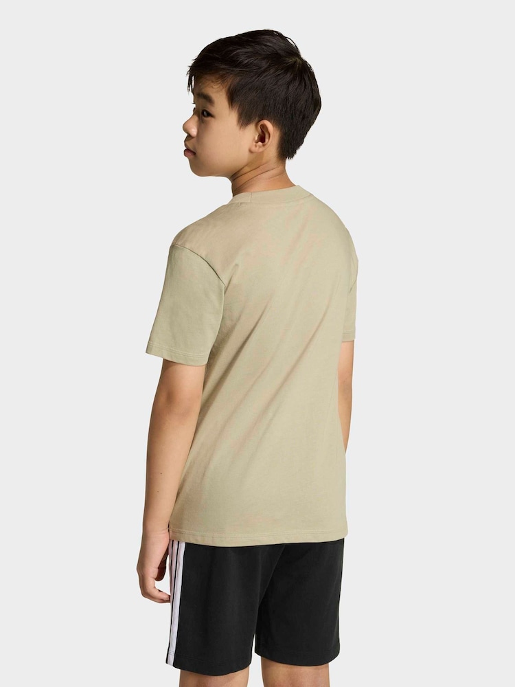adidas Brown Essentials Kids T-Shirt - Image 2 of 6 adidas Brown Essentials Kids T-Shirt - Image 2 of 6