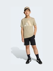 adidas Brown Essentials Kids T-Shirt - Image 3 of 6