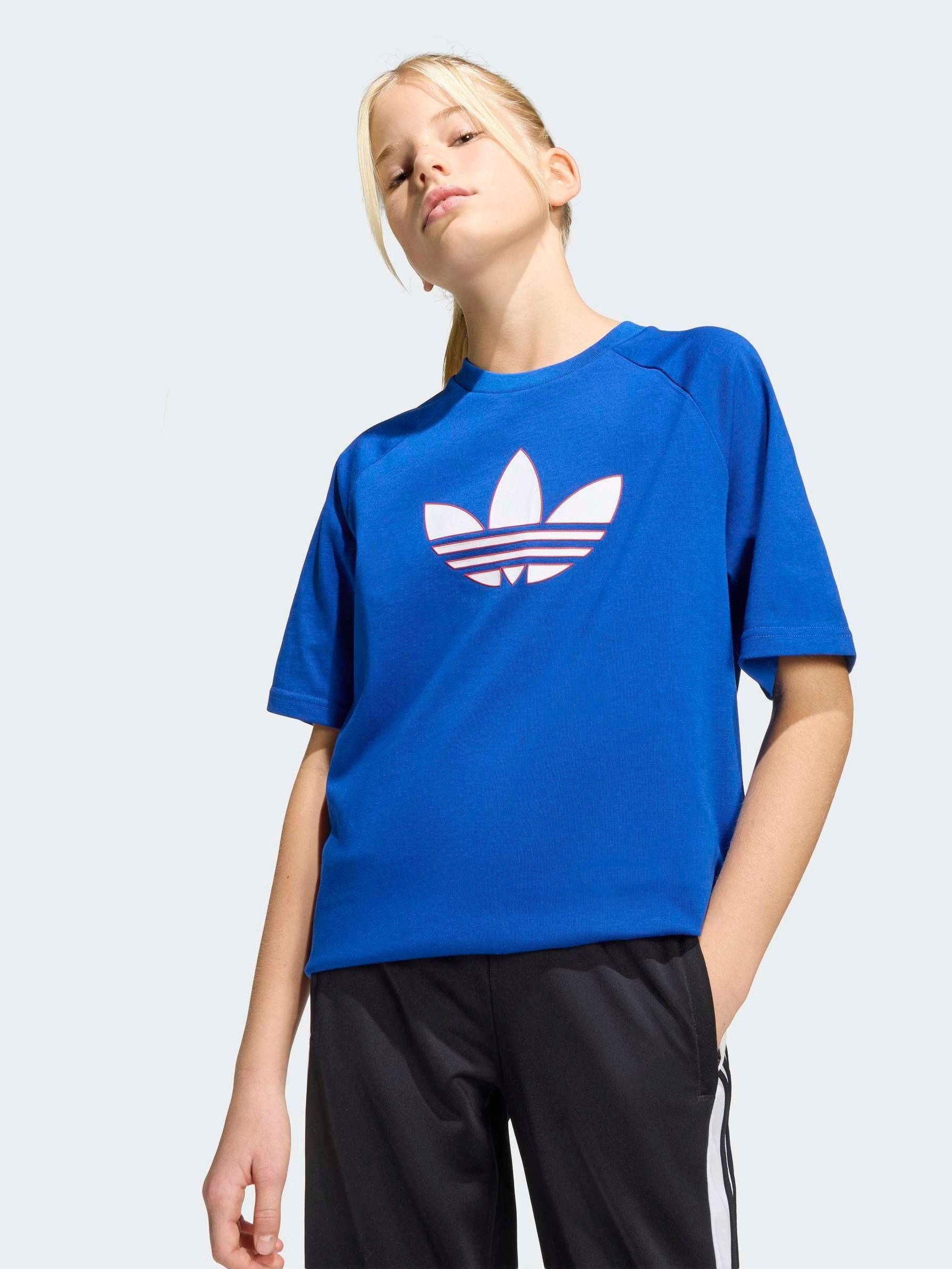 Buy adidas Originals Dark Blue Trefoil Oversized T-Shirt from Next