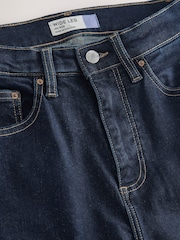 ブルー - ハイライズ ストレッチ ワイドレッグ ジーンズ - 画像 8 / 9