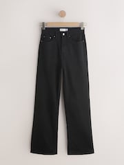 ブラック - ハイライズ ストレッチ ワイドレッグ ジーンズ - 画像 5 / 8