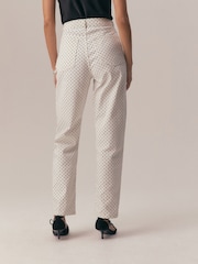 White Polka Dot Mom Comfort Stretch Column Jeans - Image 3 of 4