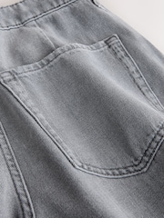 Grey High Rise Crease Front Tapered Barrel Jeans - Image 9 of 9