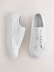 White Forever Comfort® Canvas Baseball Trainers - Image 2 of 5
