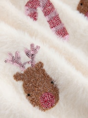 Ecru Sleigh Stripe Christmas Jumper (3-16yrs) - Image 3 of 4