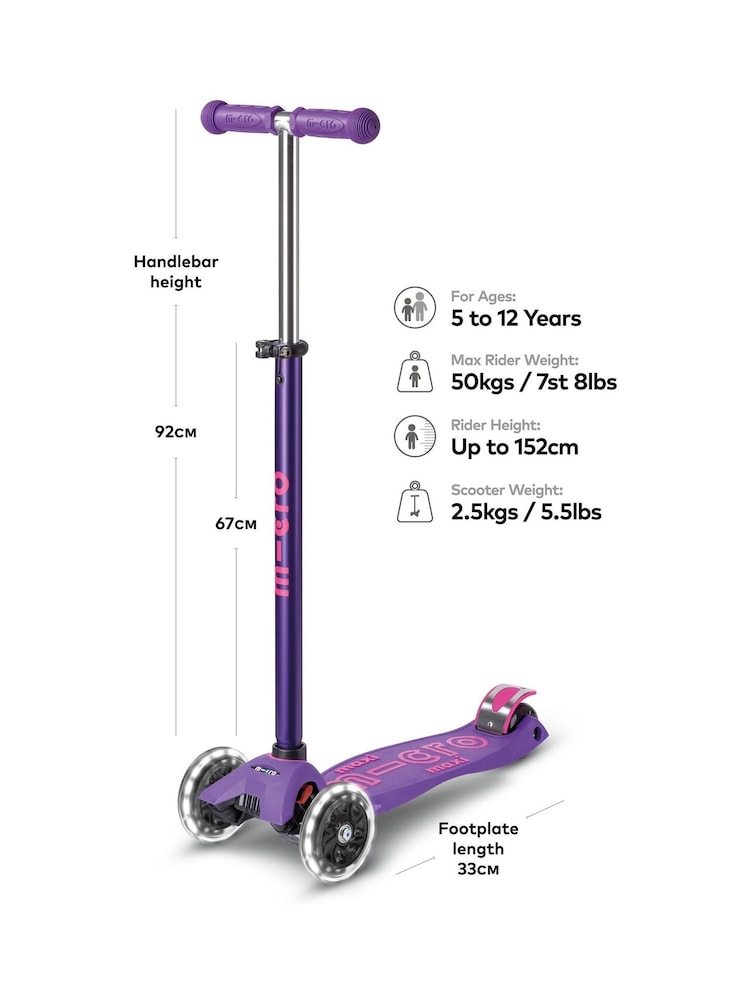 Micro Scooters Blue LED Maxi Deluxe Scooter - Image 3 of 3