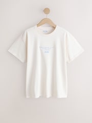 Ecru Short Sleeve Oversized T-Shirt - Image 2 of 4
