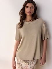 Oatmeal Tabitha Simmons Short Sleeve T-Shirt - Image 1 of 4