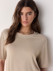 Oatmeal Tabitha Simmons Short Sleeve T-Shirt - Image 3 of 4