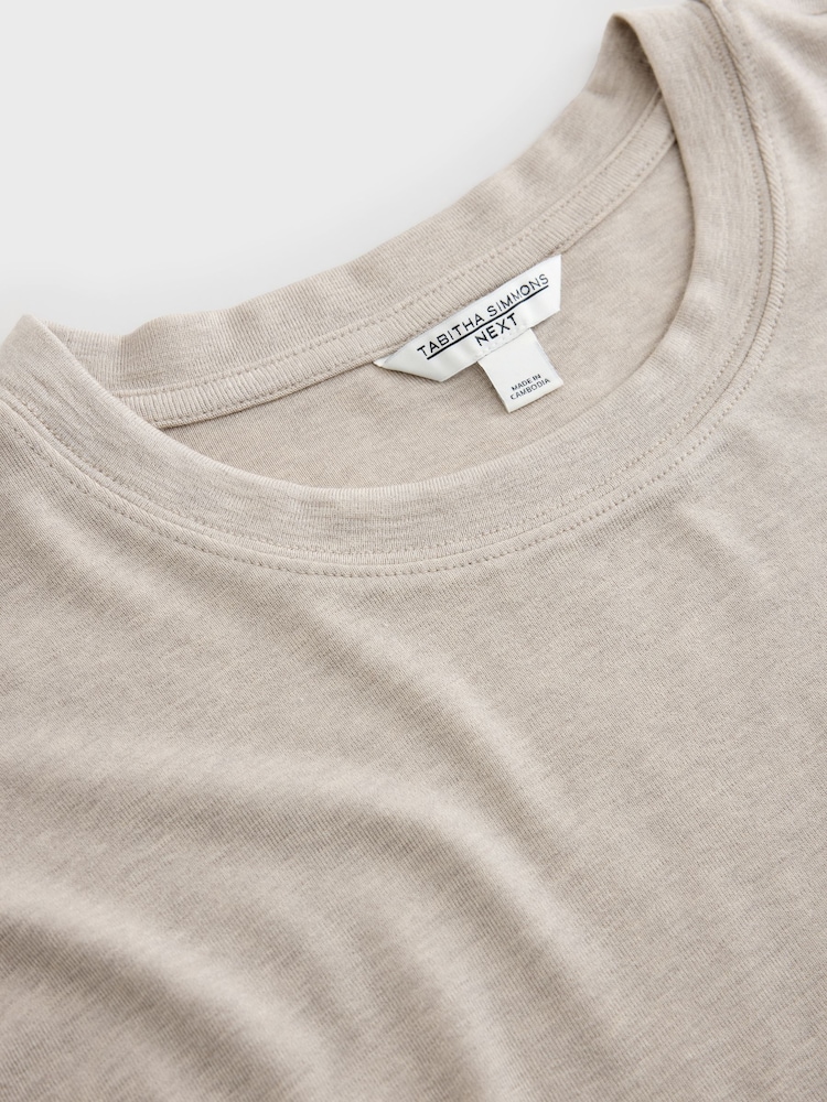Oatmeal Tabitha Simmons Short Sleeve T-Shirt - Image 6 of 6