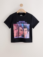 Black K Pop Demon Hunters Graphic T-Shirt - Image 1 of 4