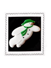 Biscuiteers Hand-Iced Snowman Square Letterbox - Image 1 of 1