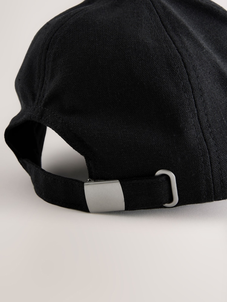 Black Linen Cap - Image 3 of 3