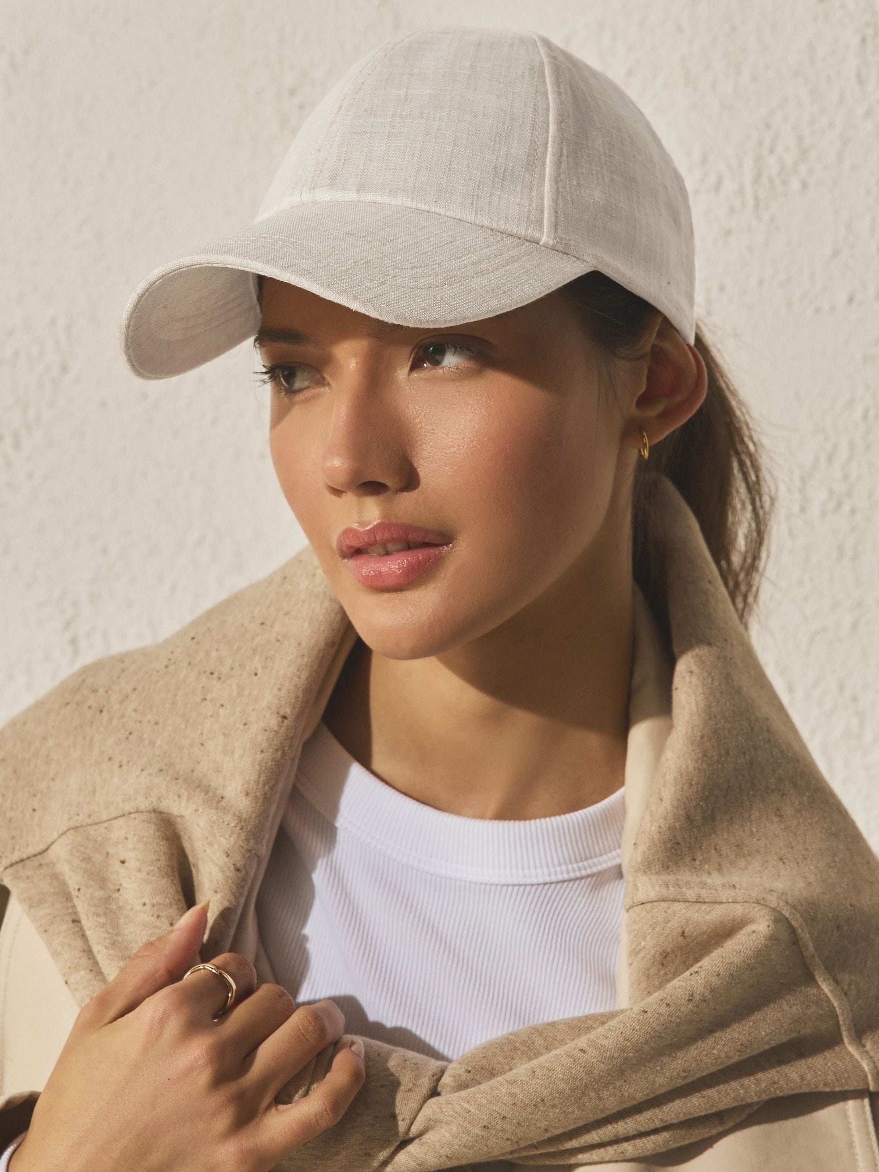 完売品　575PL POLYESTER LINEN CASQUETTE ML Buy Natural Linen Blend Cap from Next Canada