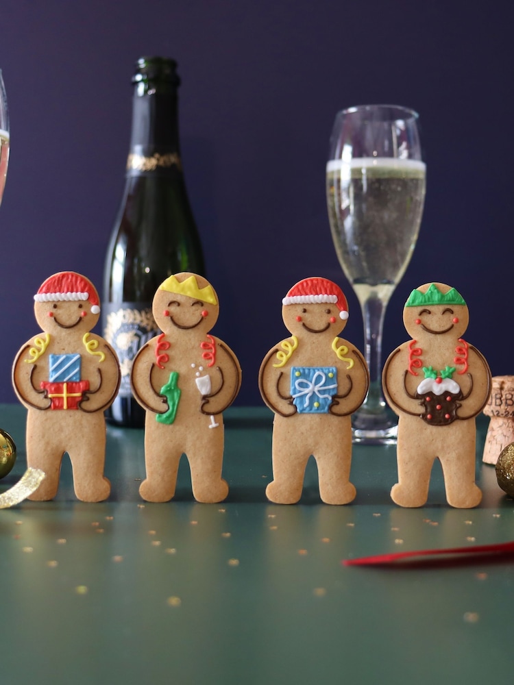 Biscuiteers Hand-Iced Jolly Gingers Christmas Party Letterbox Gift - Image 1 of 2