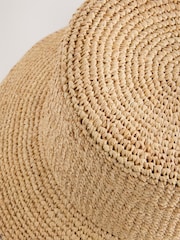 Natural Rafia Bucket Straw Hat - Image 3 of 3