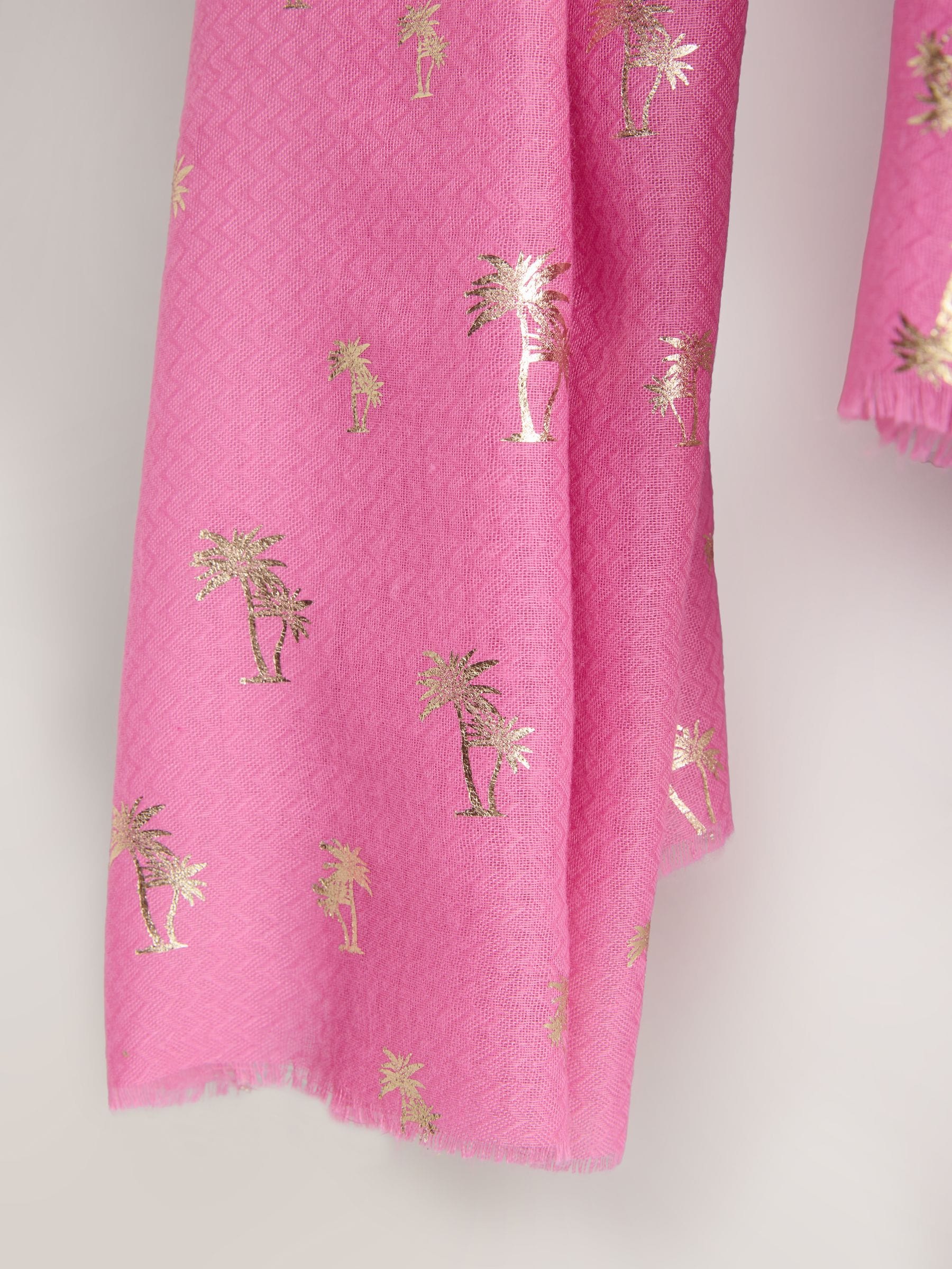 Buy Pink Palm Foil Lightweight Scarf from Next South Africa