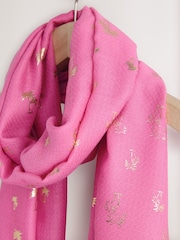 Pink Palm Foil Lightweight Scarf - Image 3 of 3