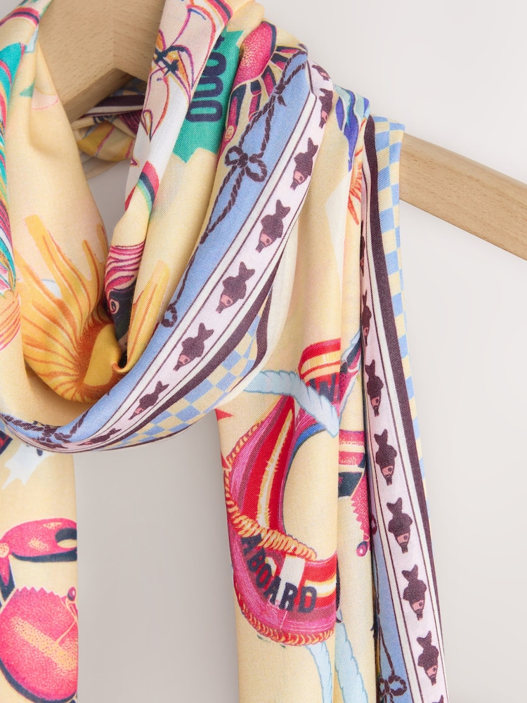 Multi Crab Border Lightweight Scarf - Image 7 of 7