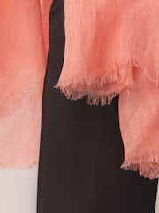 Leinen in Apricot - Leichter Schal - Bild 4 von 7