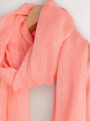 Leinen in Apricot - Leichter Schal - Bild 6 von 7