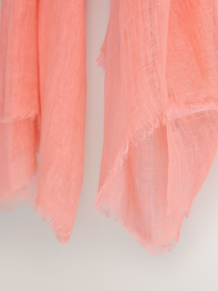 Leinen in Apricot - Leichter Schal - Bild 7 von 7