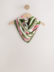 Green/Pink It's A Matcha Lightweight Square Scarf - Image 1 of 3