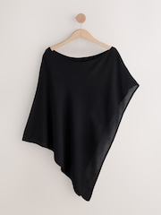 Czarny - Lightweight Poncho - Obraz 1 z 8